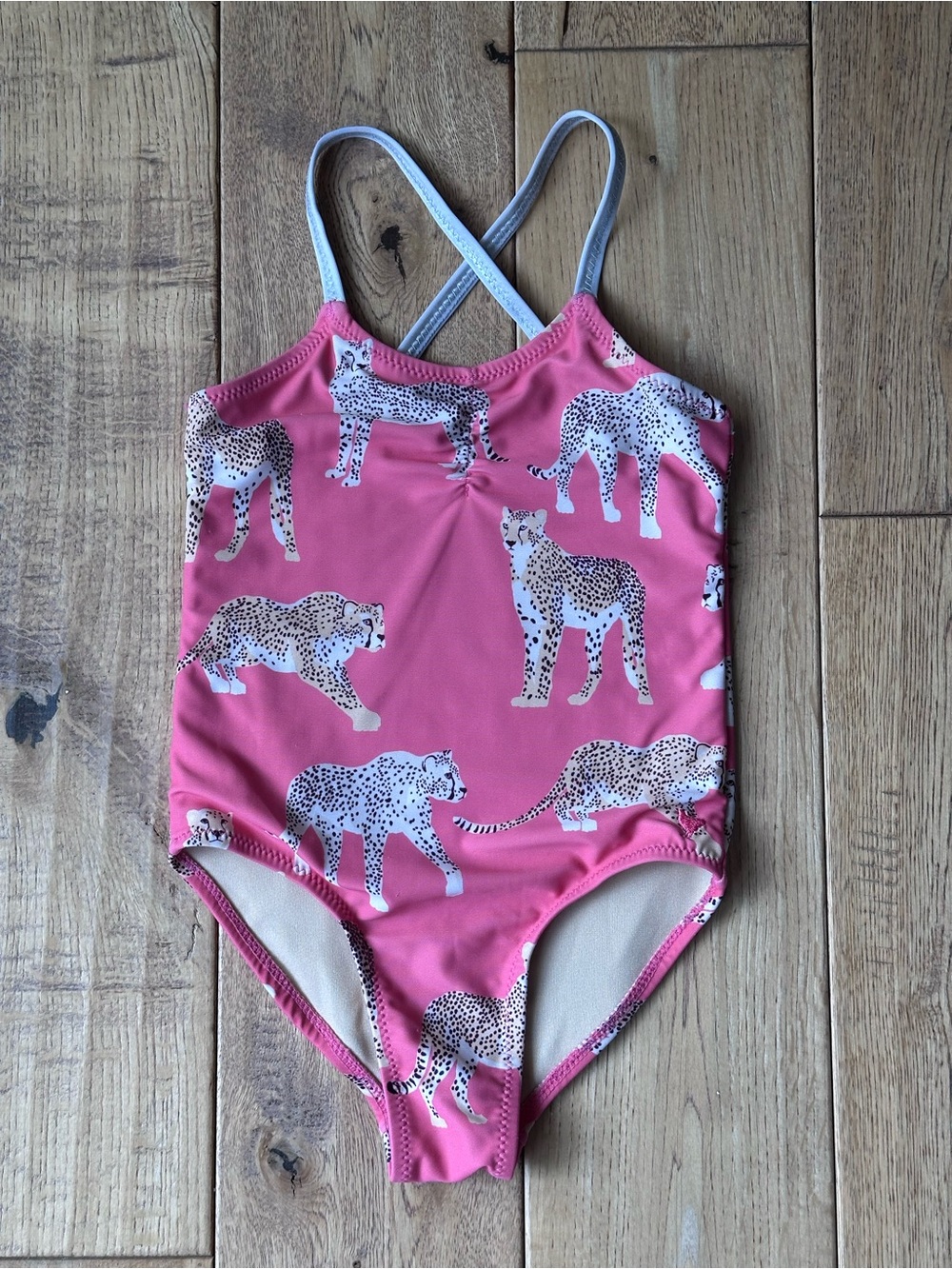 Pink Chicken Baby Belle Swimsuit Pink Cheetah Print size 3